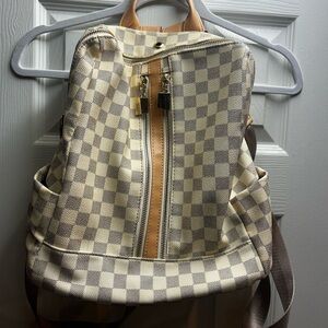 Checkered backpack